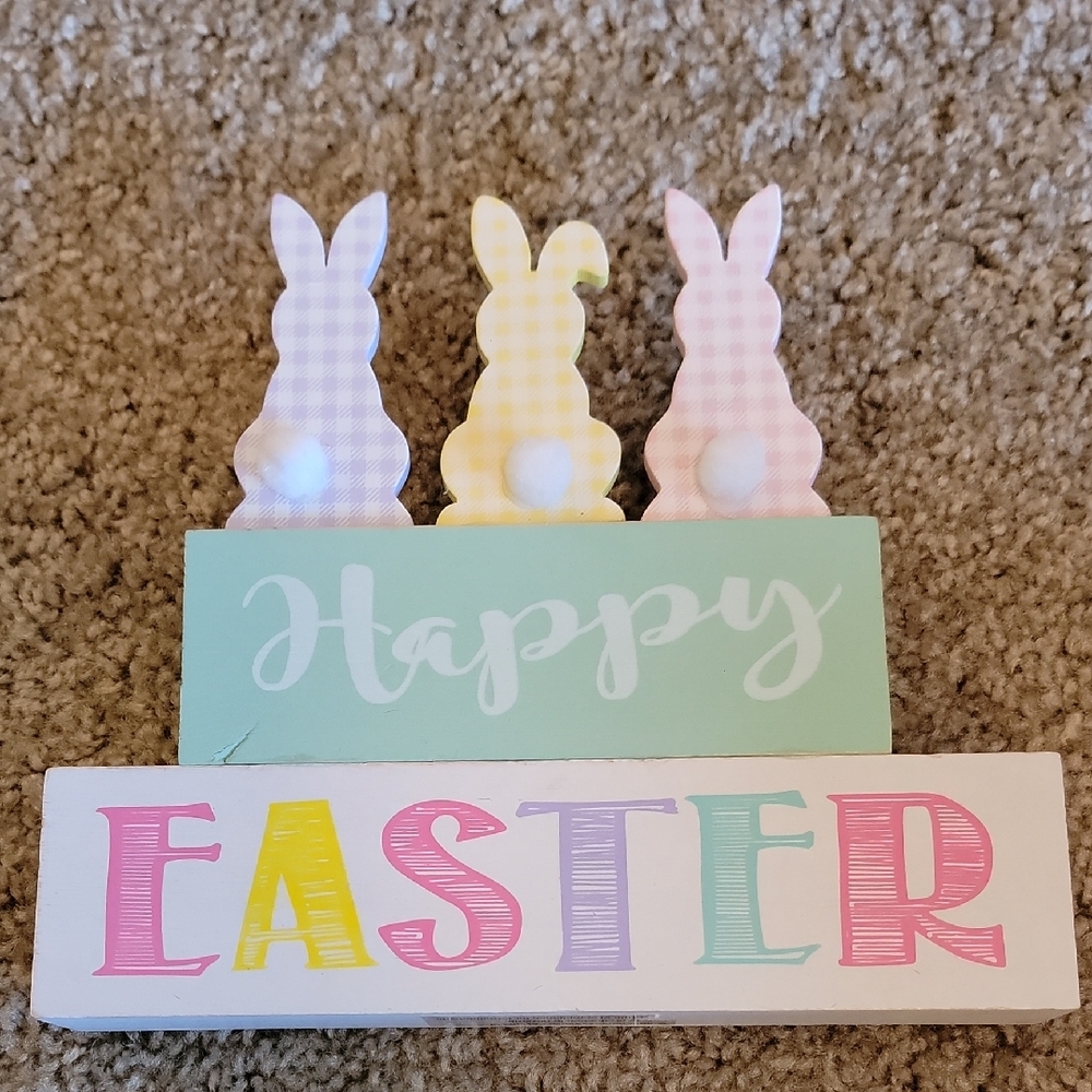 Pastel Bunny Easter Sign